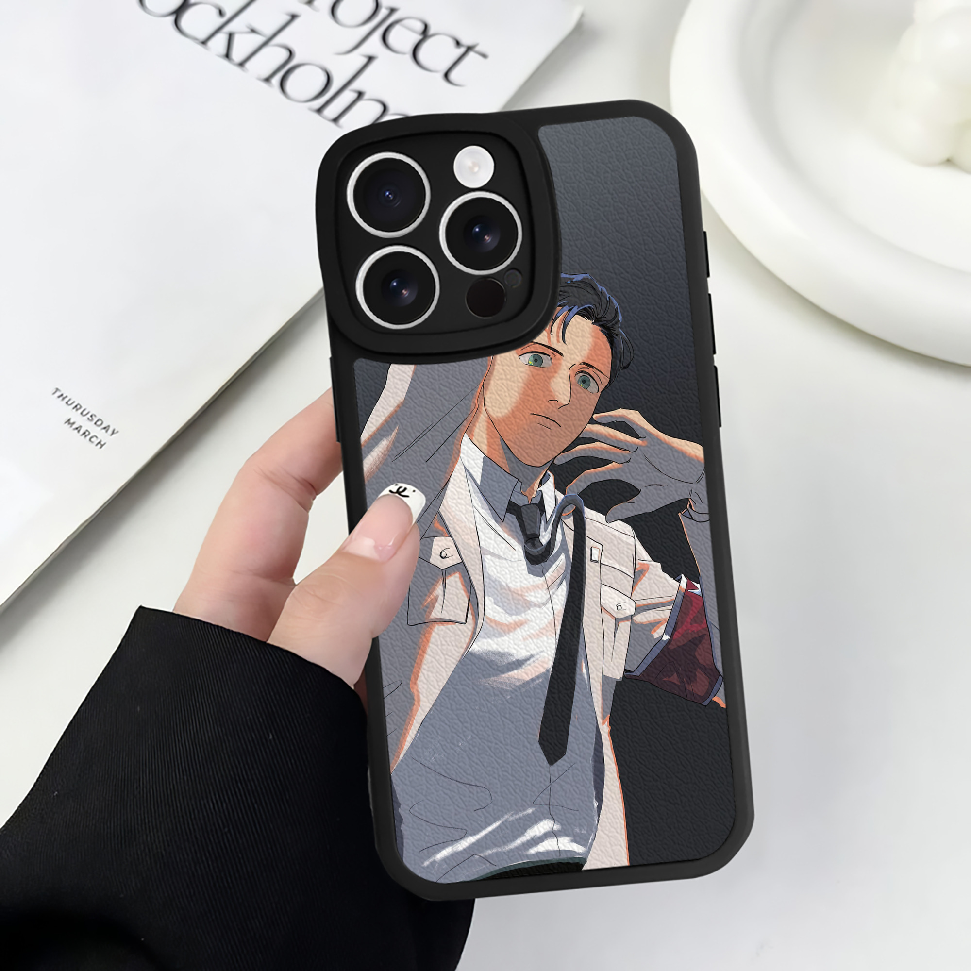 （画像用） 進撃の巨人 Attack on Titan 【iPhone 16シリーズ対応】シリコンスマホケース（レザー調） 材質：シリコン